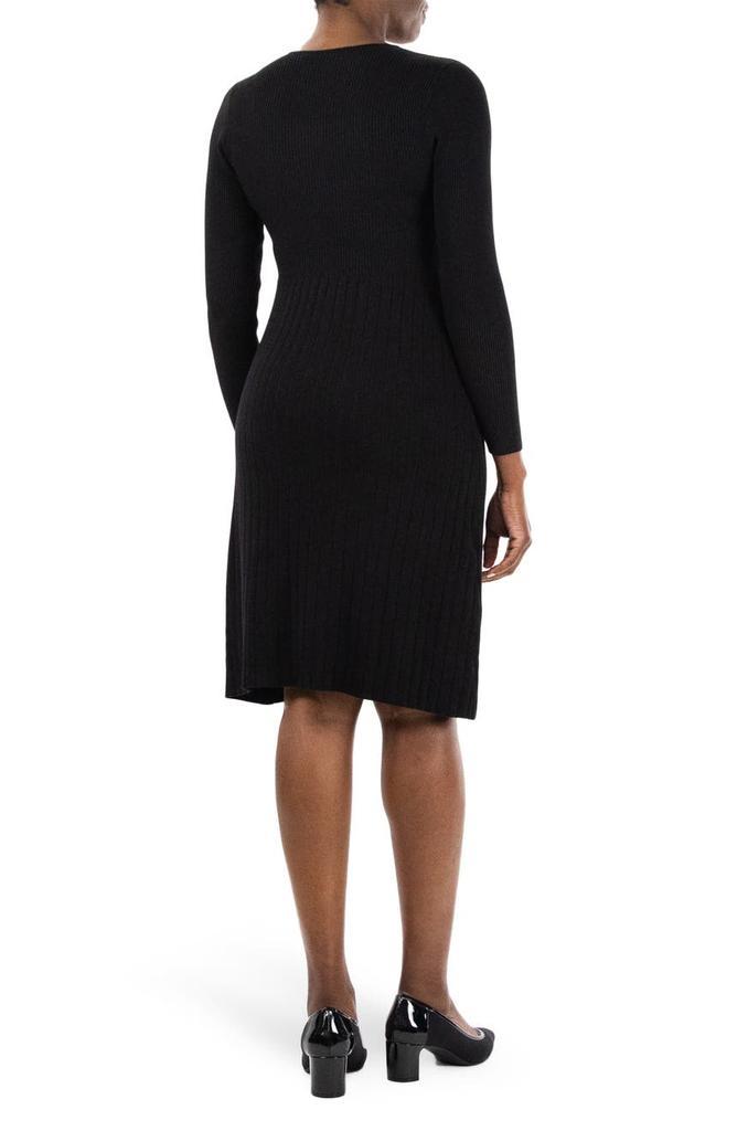 商品Nina Leonard|Ribbed Long Sleeve Dress,价格¥222,第4张图片详细描述