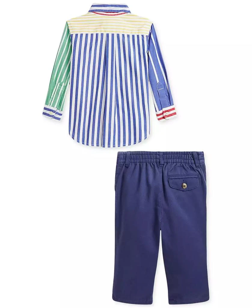 商品Ralph Lauren|Baby Boys Cotton Poplin Shirt & Chino Pants Set,价格¥563,第2张图片详细描述