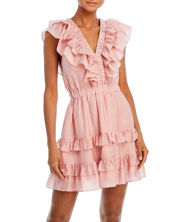 商品Endless Rose|Ruffle Trim Mini Dress,价格¥498,第1张图片详细描述
