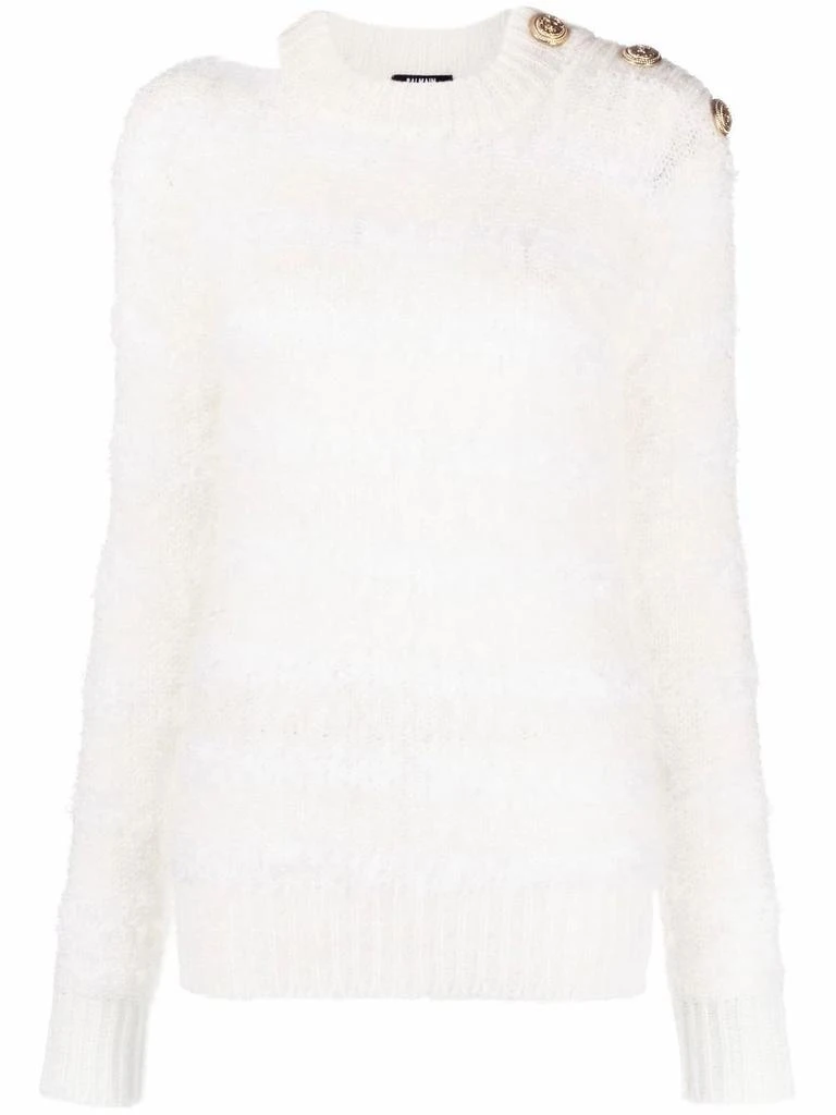 商品Balmain|Balmain women's beige wool sweater,价格¥7555,第1张图片