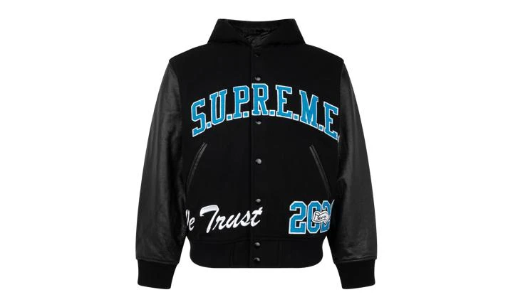 商品Supreme|Supreme King Hooded Varsity Jacket,价格¥4596,第1张图片