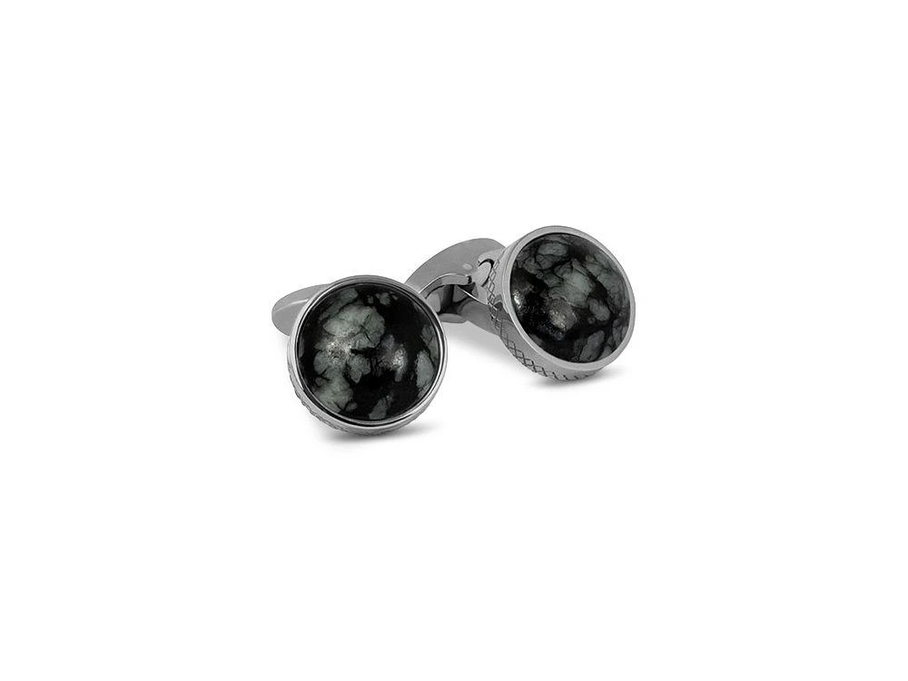 商品Tateossian|Titanium Classic Round Cufflinks,价格¥2343,第1张图片