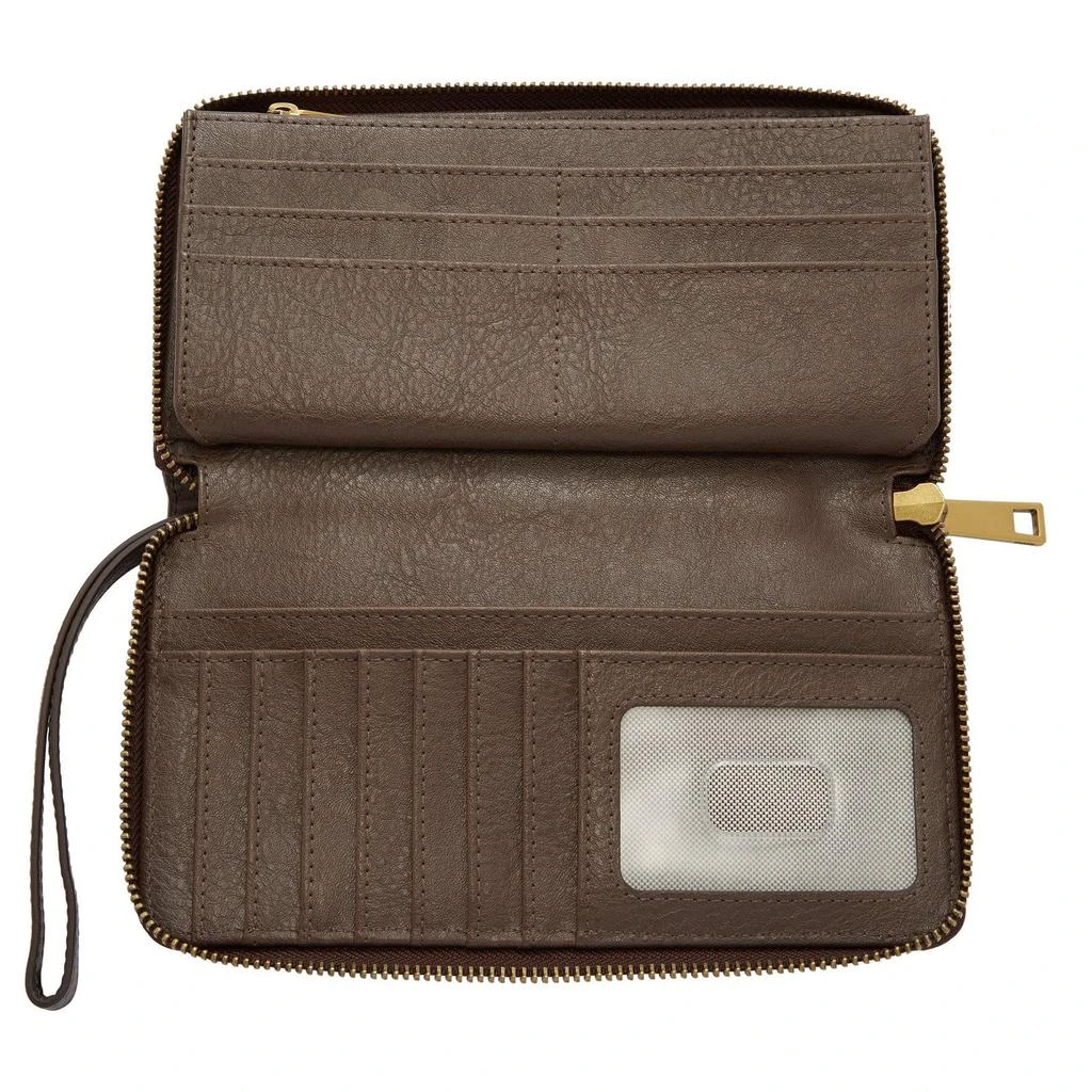 商品Fossil|Liza Leather Zip Around Clutch,价格¥422,第3张图片详细描述