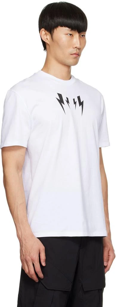 商品Neil Barrett|White Mirrored Bolt T-Shirt,价格¥874,第2张图片详细描述