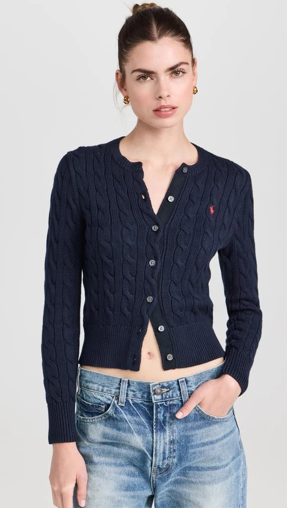 商品Ralph Lauren|Cotton Cable Long Sleeve Cardigan,价格¥1488,第1张图片