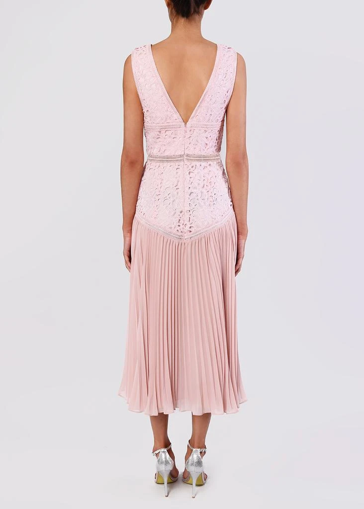 商品True Decadence|True decadence blush pink lace pleated midi dress,价格¥866,第2张图片详细描述