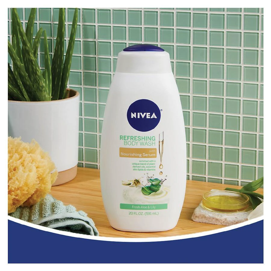 商品Nivea|Refreshing Fresh Aloe and Lilly Body Wash with Nourishing Serum,价格¥50,第3张图片详细描述