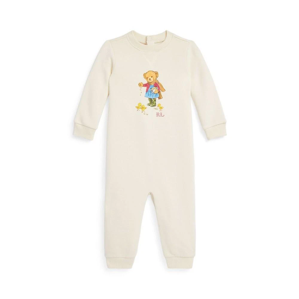 商品Ralph Lauren|Baby Girls Polo Bear Fleece Coverall,价格¥222,第1张图片