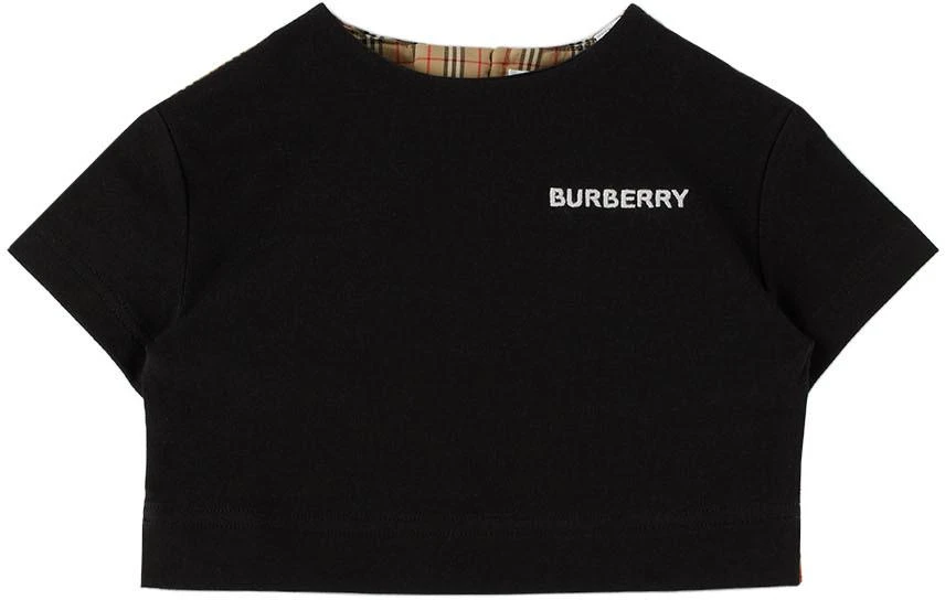 商品Burberry|Baby Black Logo T-Shirt,价格¥1035,第1张图片