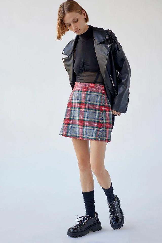 商品Urban Renewal|Urban Renewal VIntage Plaid A-Line Mini Skirt,价格¥265,第3张图片详细描述