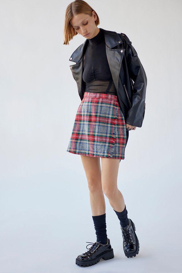 商品Urban Renewal|Urban Renewal VIntage Plaid A-Line Mini Skirt,价格¥347,第5张图片详细描述