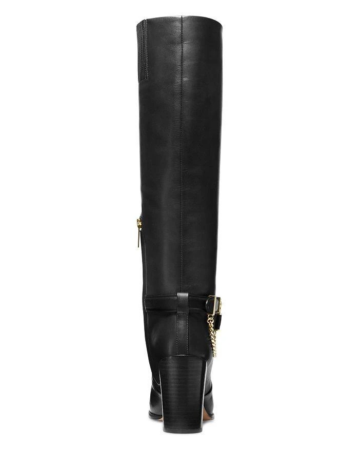 商品Michael Kors|Women's Hamilton Block Heel To the Knee Boots,价格¥1783,第3张图片详细描述