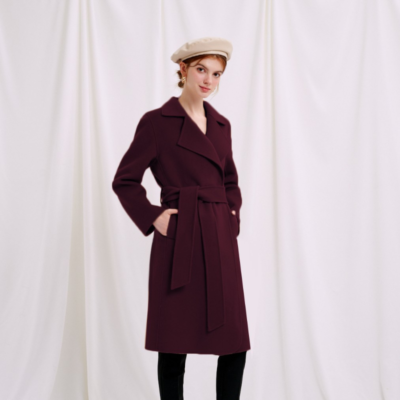 Denver Coat - Plum | Denver羊毛大衣 - 紫红色商品第3张图片规格展示