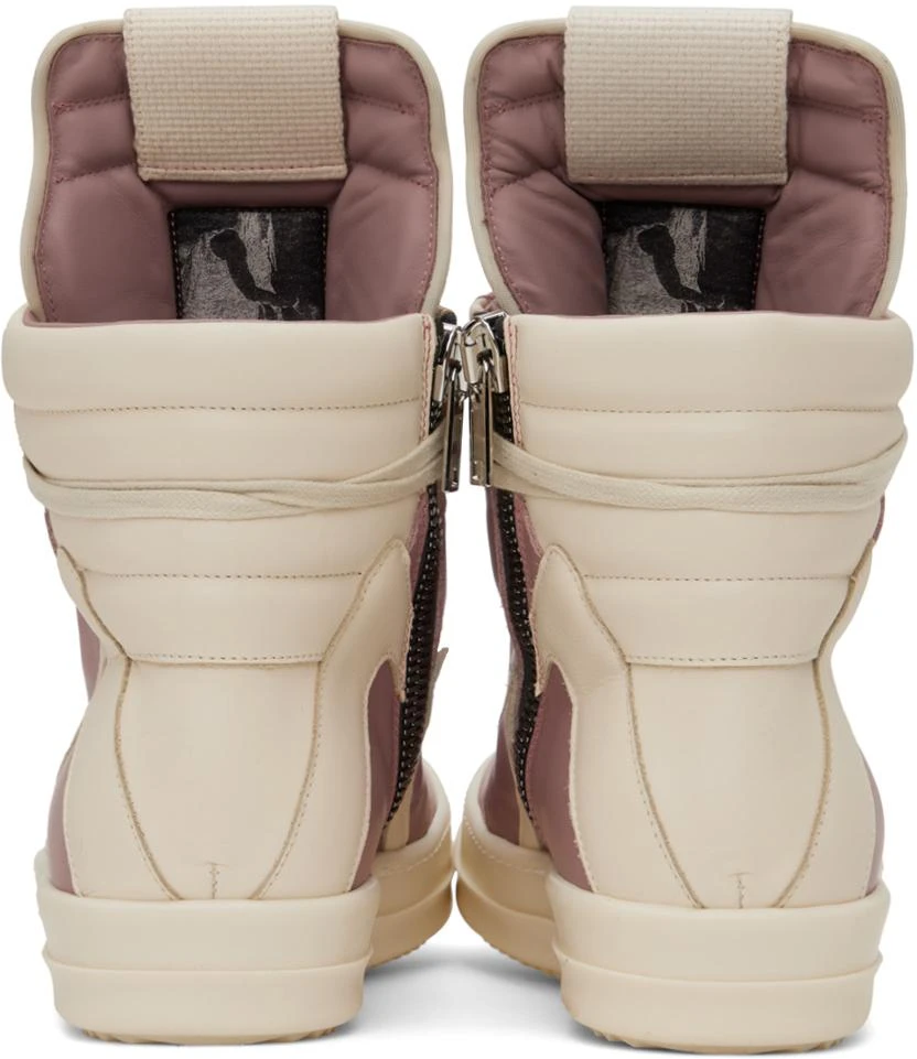 商品Rick Owens|Pink & Off-White Geobasket Sneakers,价格¥9002,第2张图片详细描述