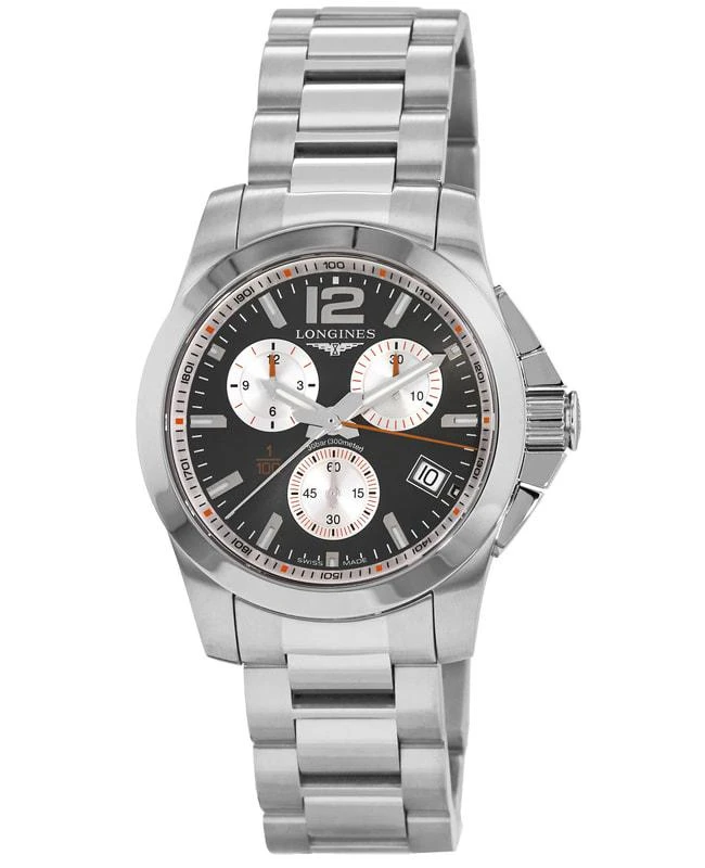 商品Longines|Longines Conquest Quartz Chronograph Roland Garros Grey Dial Steel Men's Watch L3.700.4.79.6,价格¥10916,第1张图片