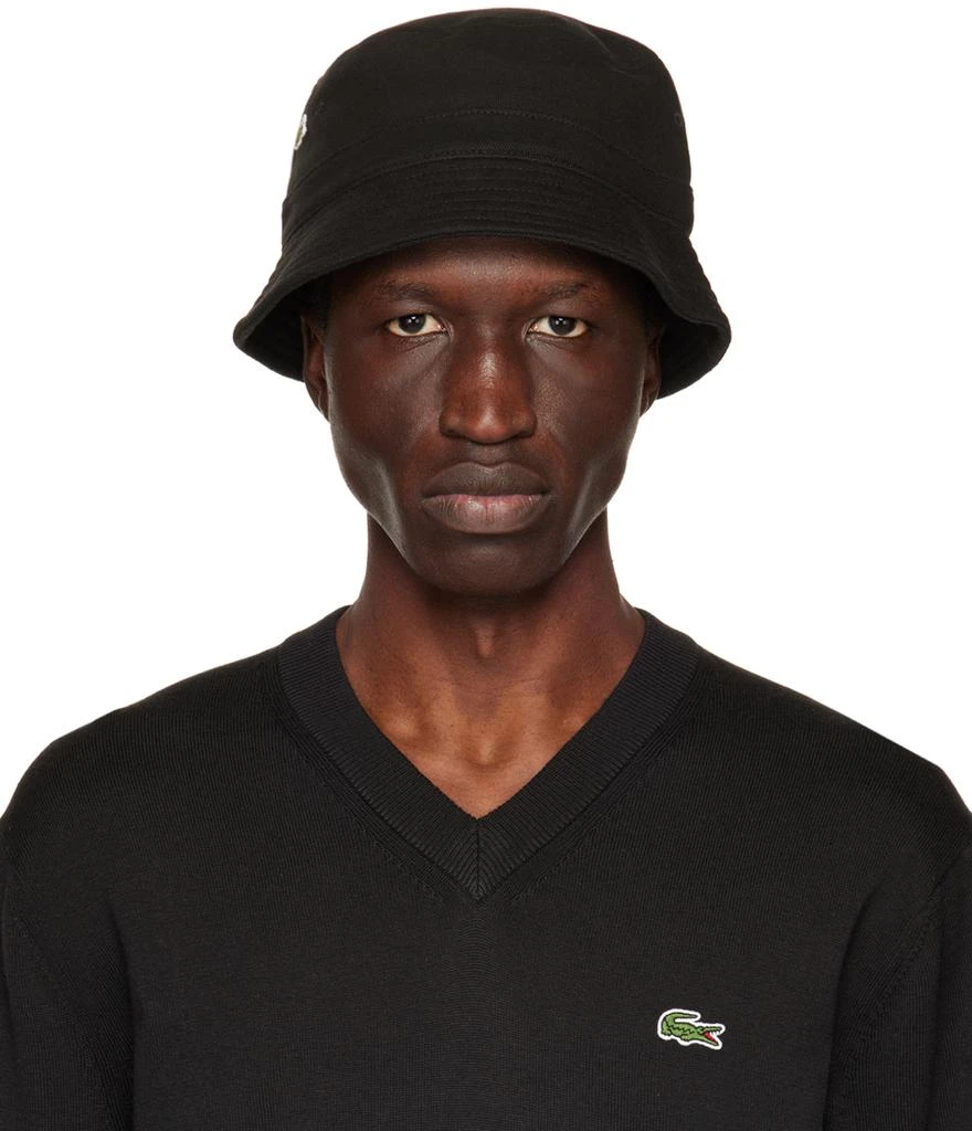 商品Lacoste|Black Patch Bucket Hat,价格¥232,第1张图片