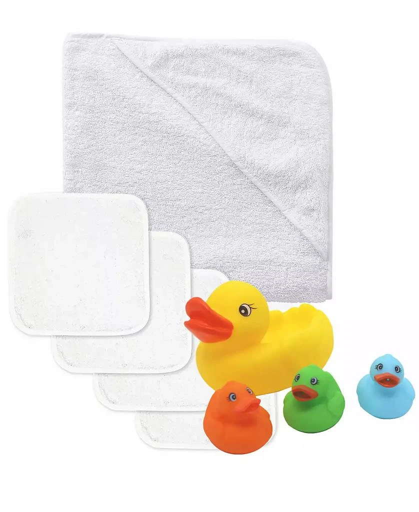 商品Baby Mode Signature|Baby Boys or Baby Girls Bath Towel, Washcloth, and Toys, 9 Piece Set,价格¥300,第1张图片