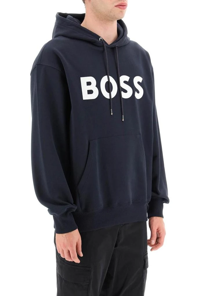 商品Hugo Boss|Boss Hugo Boss Logo Printed Drawstring Hoodie,价格¥665,第2张图片详细描述