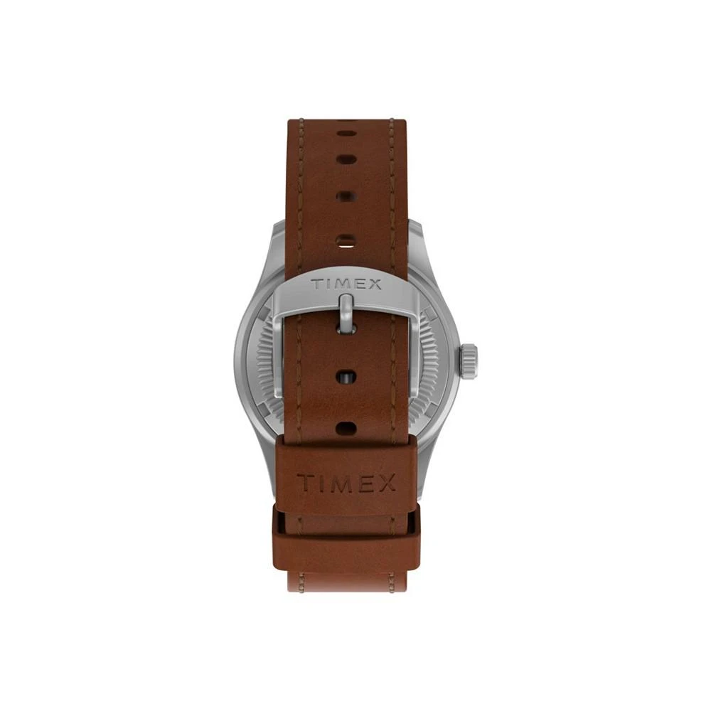 商品Timex|Men's Mechanical Hand Wind Brown Leather Strap Watch 38 mm,价格¥1717,第3张图片详细描述
