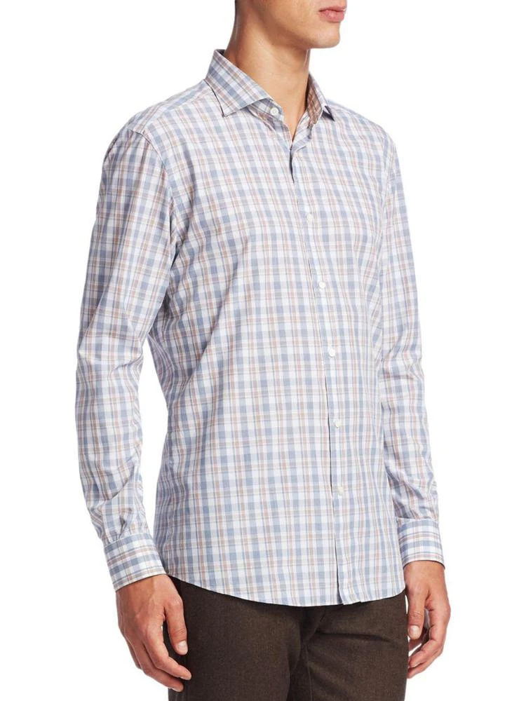 商品Zegna|Plaid Cotton Casual Button-Down Shirt,价格¥1415,第3张图片详细描述