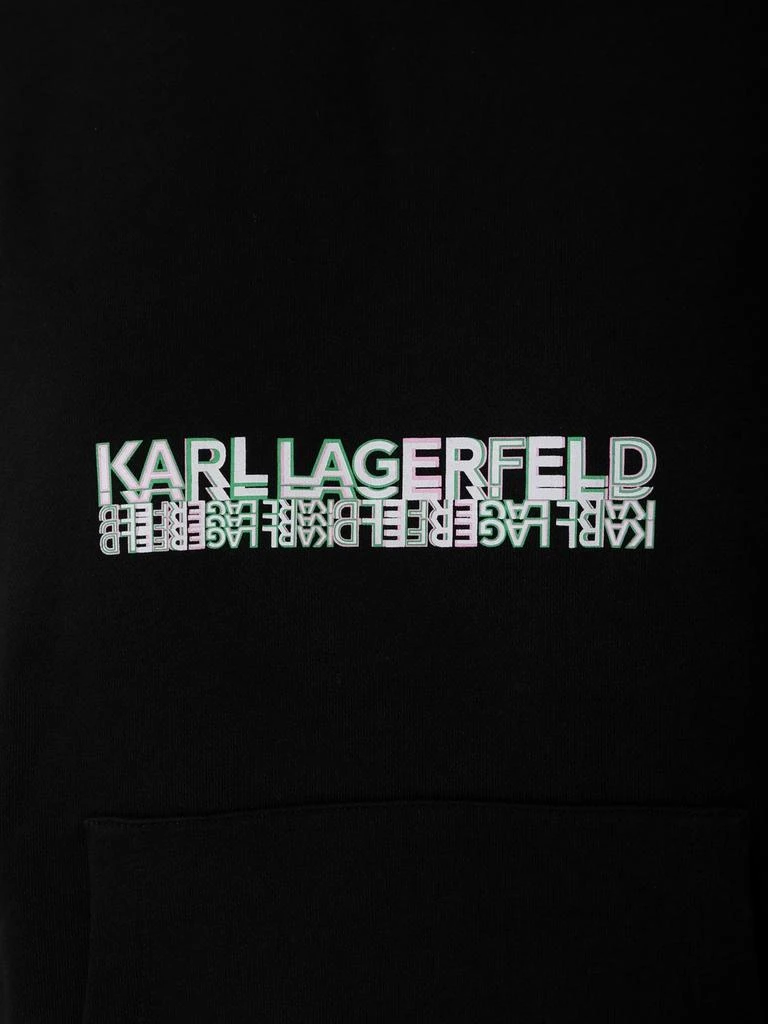 商品Karl Lagerfeld Paris|Karl Lagerfeld Logo Printed Drawstring Hoodie,价格¥1596,第3张图片详细描述