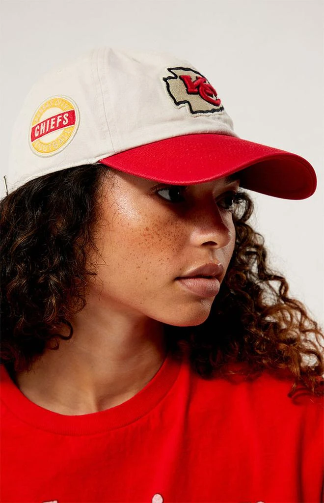 商品47 Brand|Kansas City Chiefs Sidestep Clean Up Dad Hat,价格¥281,第1张图片