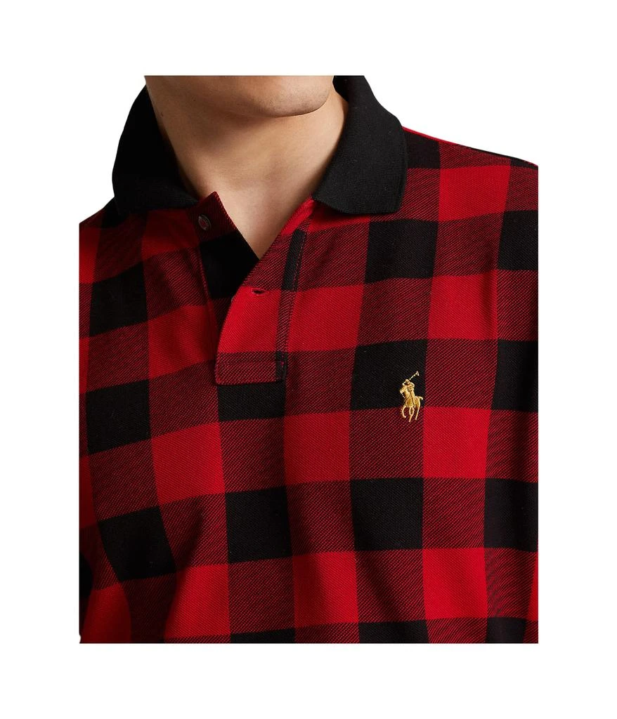 商品Ralph Lauren|Custom Slim Fit Mesh Buffalo Check Polo Shirt,价格¥931,第3张图片详细描述