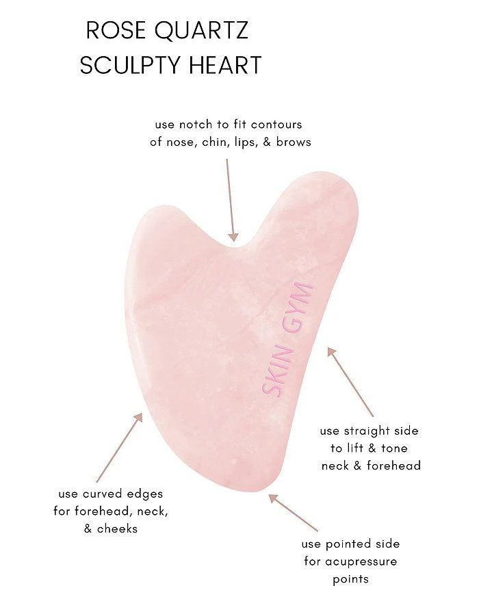 商品Skin Gym|Rose Quartz Crystal Sculpty Heart Gua Sha Tool,价格¥237,第5张图片详细描述