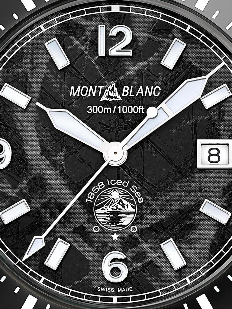 商品MontBlanc|1858 Iced Sea Stainless Steel & Ceramic Bracelet Watch,价格¥24923,第5张图片详细描述