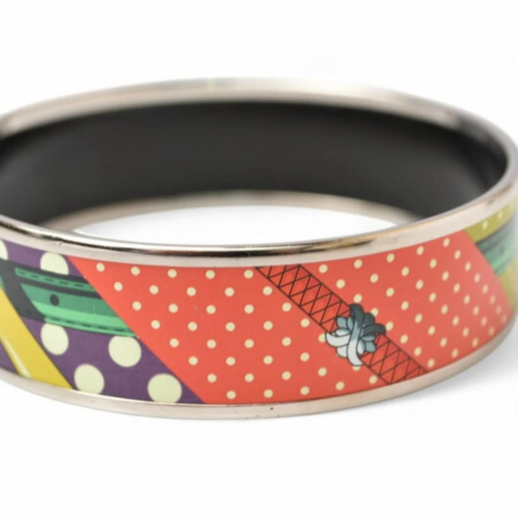 商品[二手商品] Hermes|Color Enamel Leather Bangle (Pre-Owned),价格¥3810,第4张图片详细描述