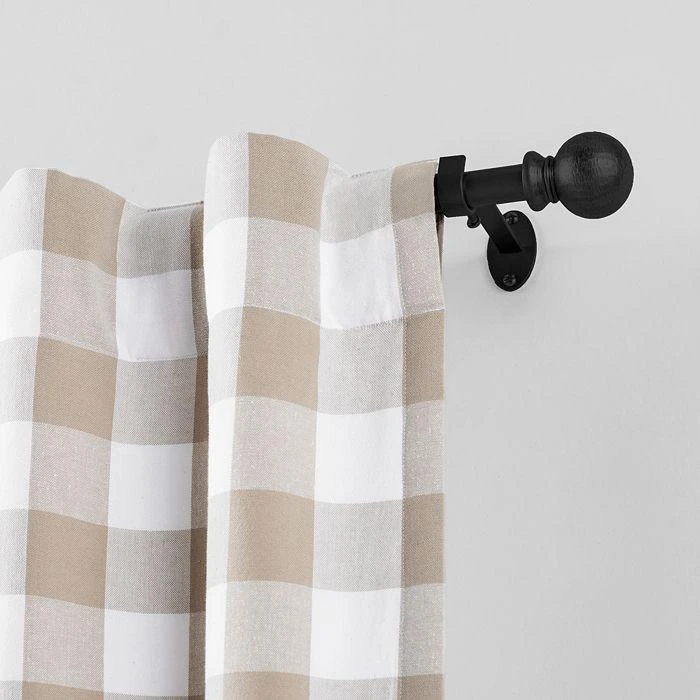 商品Elrene Home Fashions|Farmhouse Adjustable Curtain Rod with Hammered Ball Finials, 48"-86",价格¥416,第2张图片详细描述