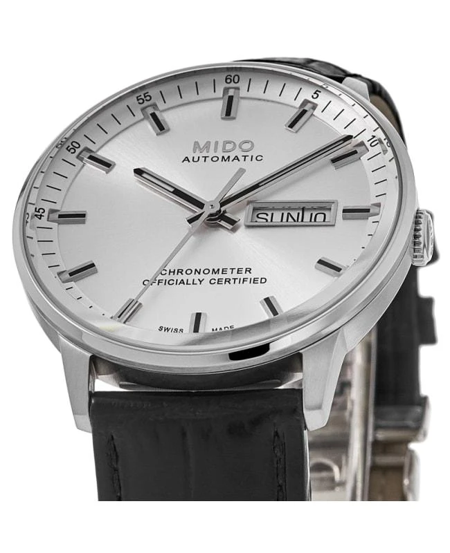 商品MIDO|Mido Commander Chronometer Silver Dial Leather Strap Men's Watch M021.431.16.031.00,价格¥6595,第2张图片详细描述