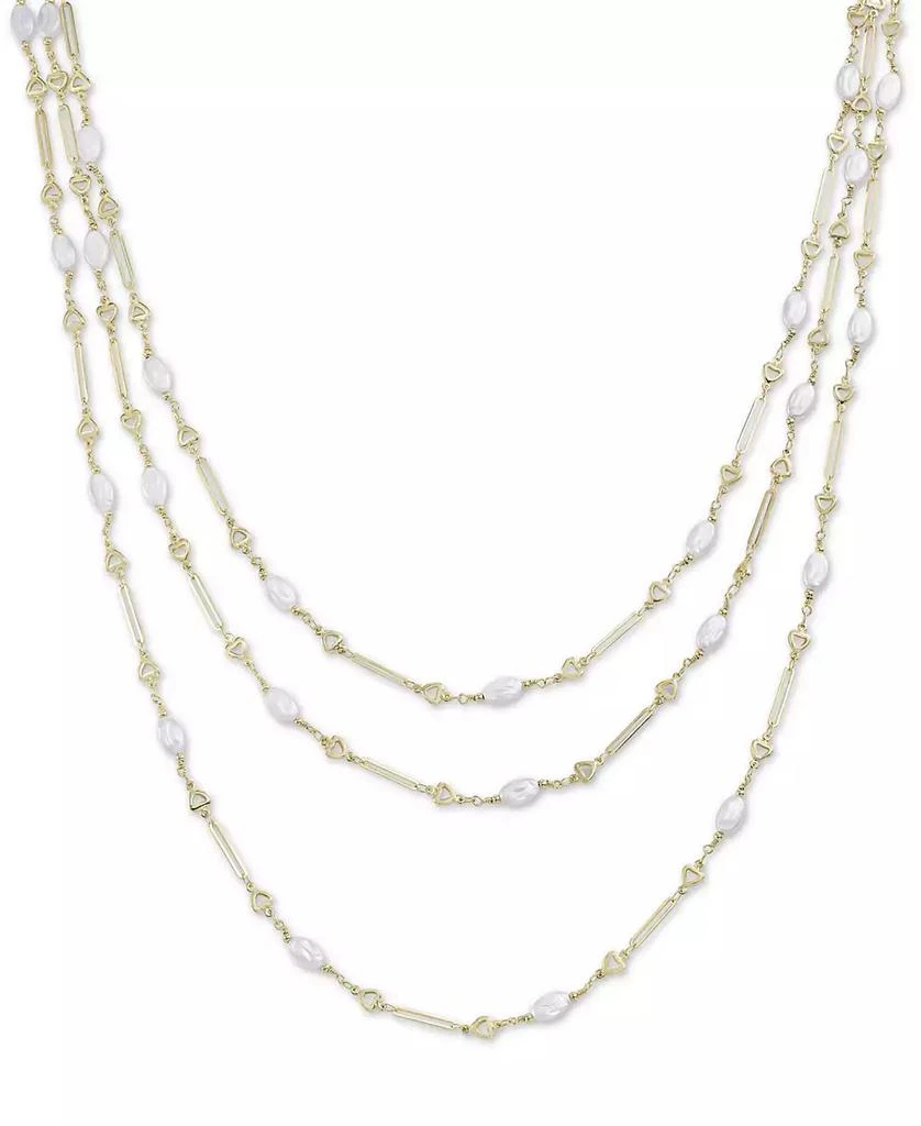 商品Michael Gabriel Designs|Gold-Tone Genuine Pearl 20-1/2" Layered Necklace,价格¥862,第1张图片