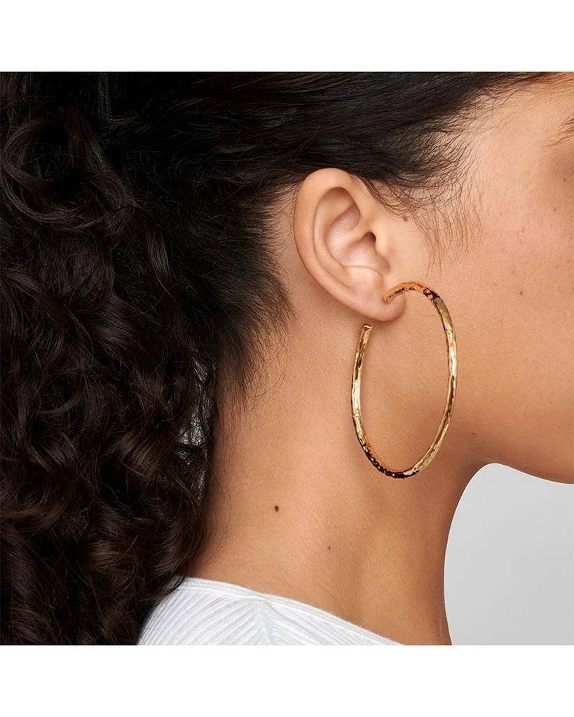 18K Yellow Gold Classico Hammered Extra Large Hoop Earrings 商品