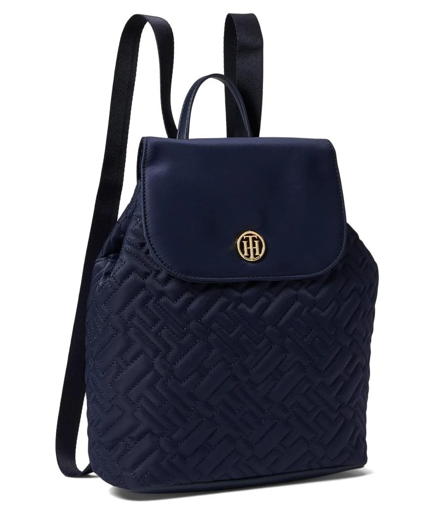 商品Tommy Hilfiger|Nina II Flap Backpack Bias Quilted Smooth Nylon,价格¥631,第1张图片