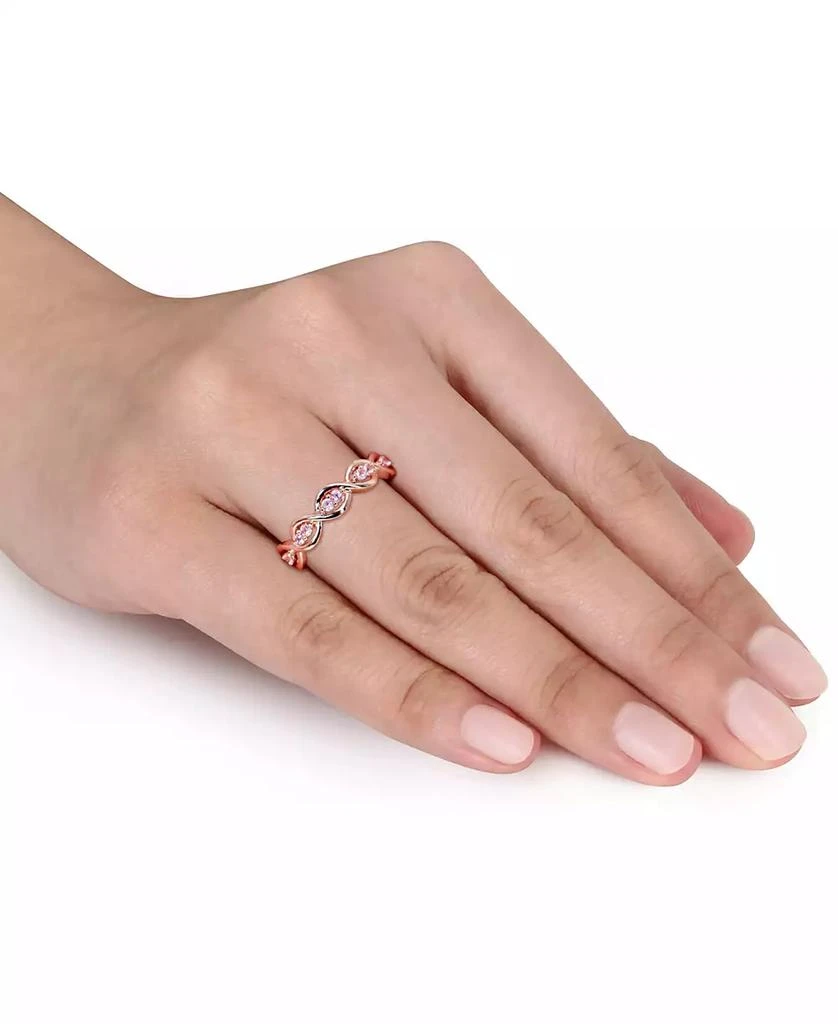 商品Macy's|Pink Sapphire Wavy Ring (1/3 ct. t.w.) in 14k Rose Gold,价格¥5693,第2张图片详细描述