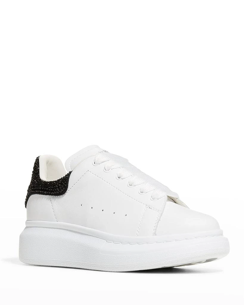 商品Alexander McQueen|Girl's Oversized Swarovski Crystal Leather Sneakers, Toddler/Kids,价格¥4794,第2张图片详细描述