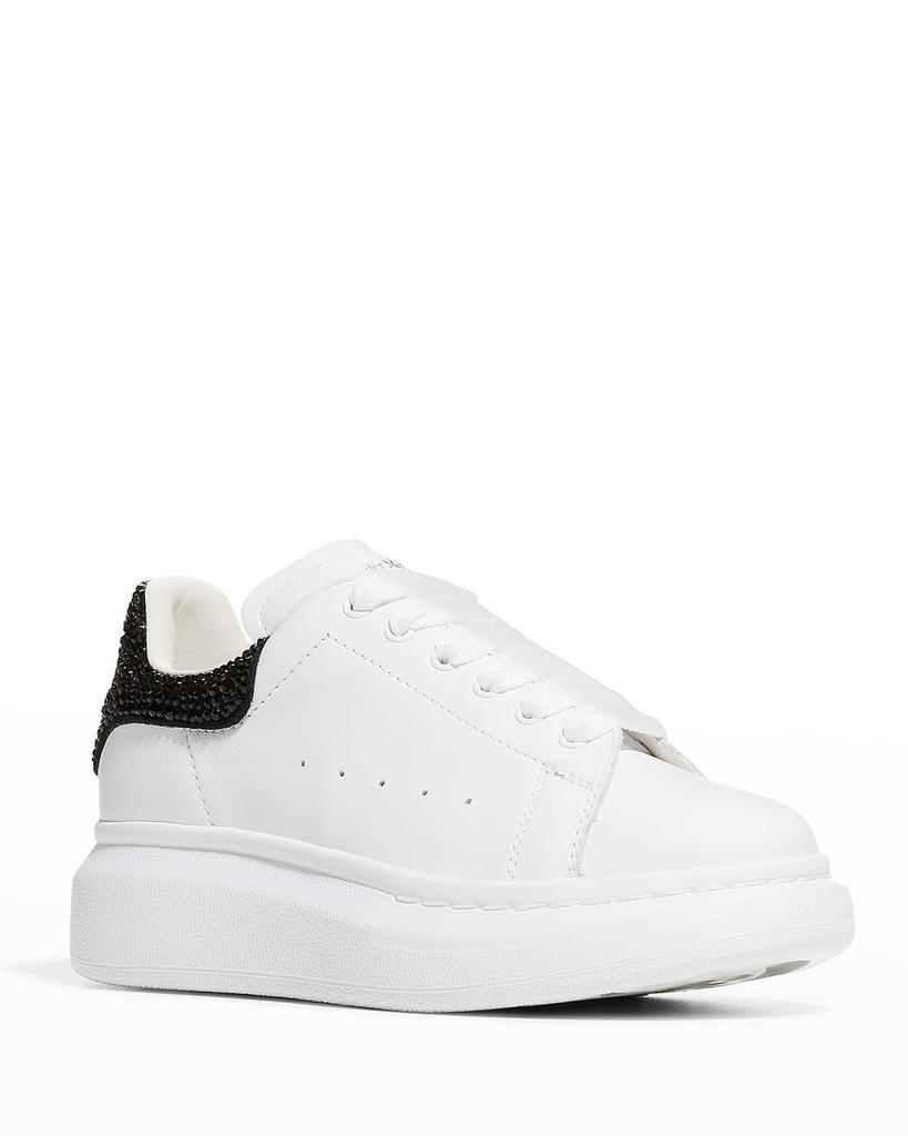 商品Alexander McQueen|Girl's Oversized Swarovski Crystal Leather Sneakers, Toddler/Kids,价格¥4536,第4张图片详细描述