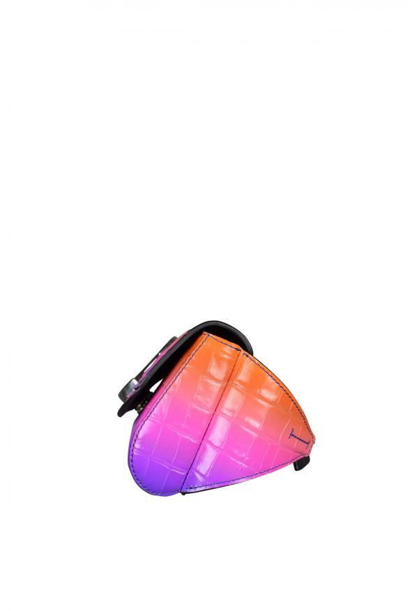 商品Chloé|Luxury Belt Bag   Chloé C Belt Bag In Orange And Purple Crocodile Embossed Leather,价格¥4641,第7张图片详细描述