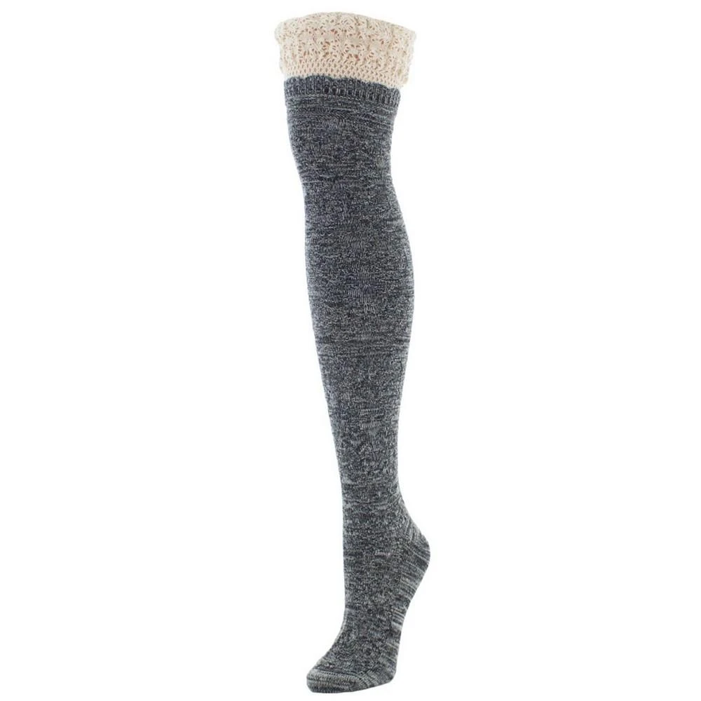 商品Memoi|Women's Warped Crochet Over The Knee Socks,价格¥133,第1张图片