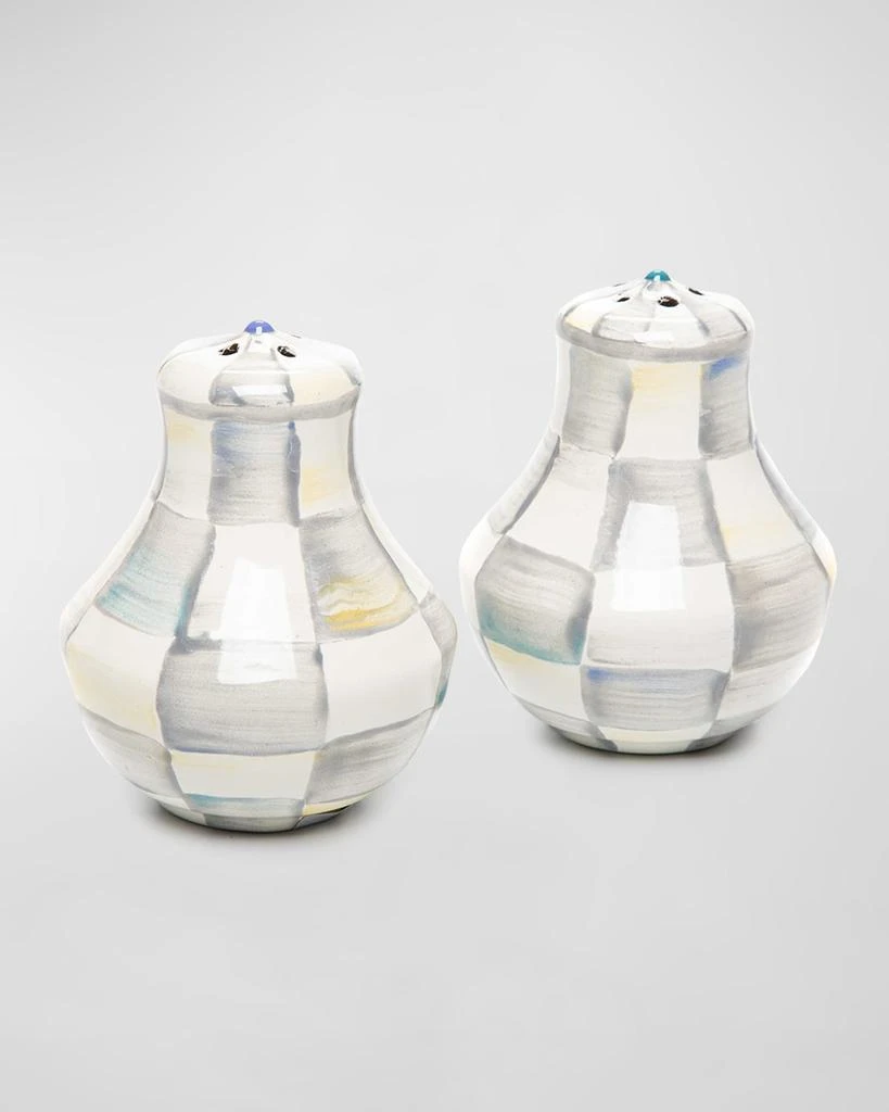商品MacKenzie-Childs|Sterling Check Enamel Salt Pepper Shakers,价格¥621,第1张图片