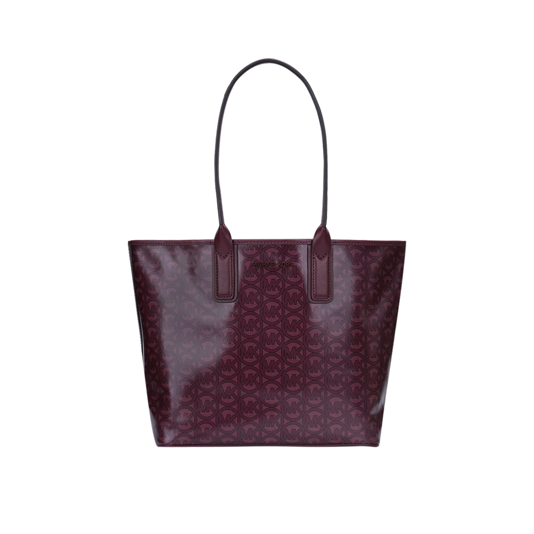 商品Michael Kors|Michael Kors 奥莱款女士PVC配皮单肩手提包35H1T2JT2C-MERLOT,价格¥761,第1张图片