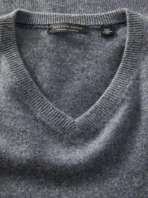 商品Saks Fifth Avenue|Essential 100% Cashmere V-Neck Sweater,价格¥270,第3张图片详细描述