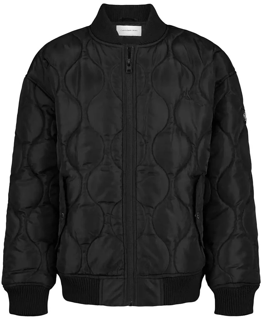 商品Calvin Klein|Big Boys Relaxed Fit Bomber Jacket,价格¥269,第1张图片