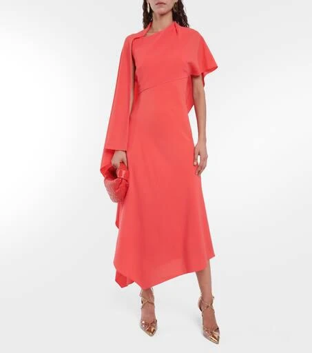 商品ROKSANDA|Pascale cape-detail crêpe maxi dress,价格¥8609,第2张图片详细描述