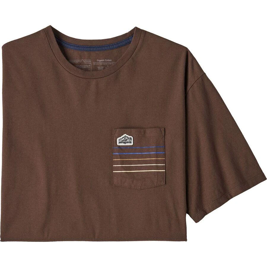商品Patagonia|Line Logo Ridge Stripe Organic Pocket T-Shirt - Men's,价格¥173,第1张图片