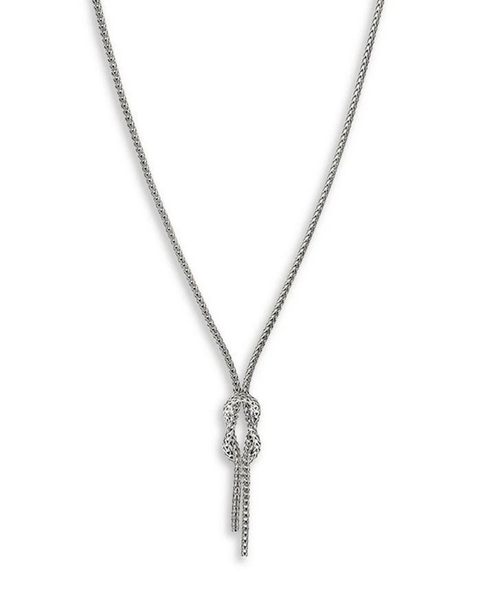 商品John Hardy|Sterling Silver Love Knot Woven Chain Lariat Necklace, 16-18",价格¥5115,第1张图片