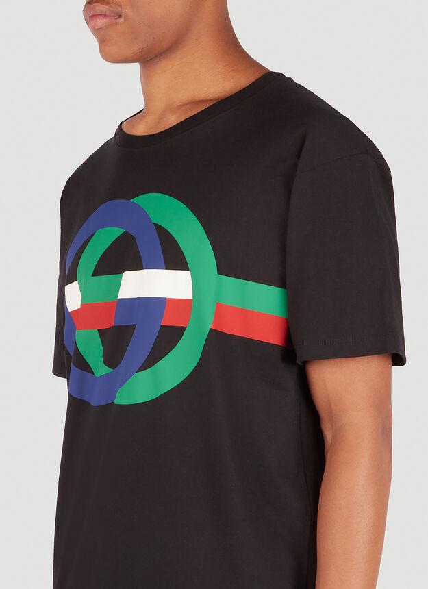 Interlocking G Print T-Shirt in Black商品第5张图片规格展示