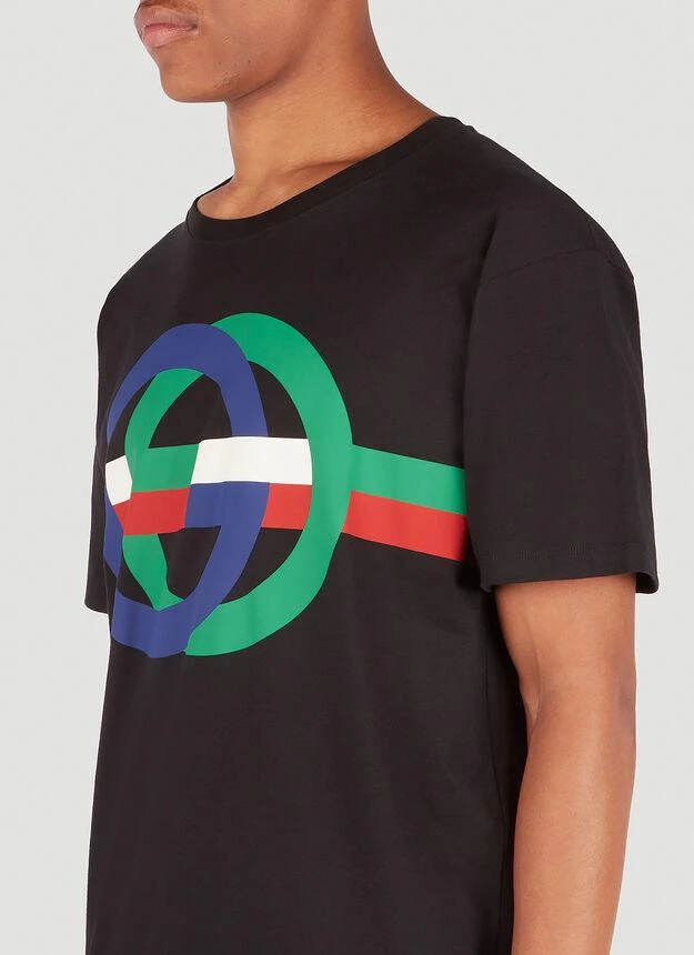 商品Gucci|Interlocking G Print T-Shirt in Black,价格¥5107,第5张图片详细描述