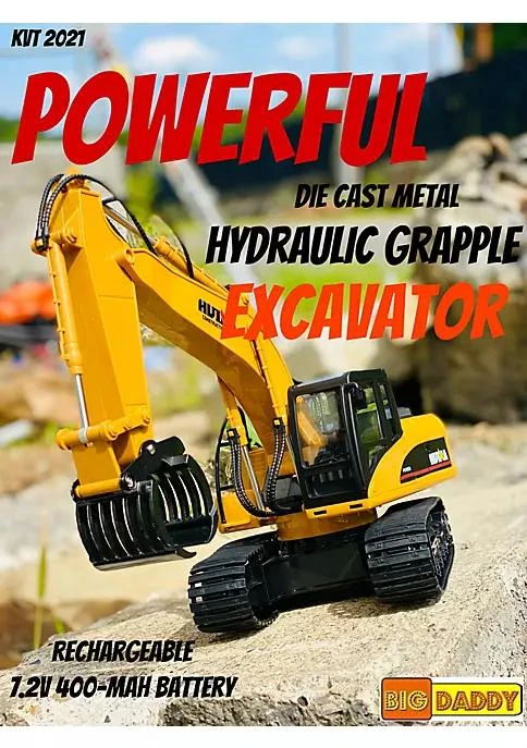 商品Big Daddy|Daddy Big Daddy Die Cast 15 Log Grabbing Excavator,价格¥523,第1张图片
